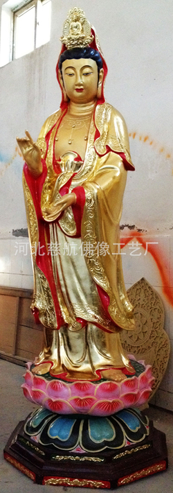 樹脂玻璃鋼西方三圣佛像廠家現貨 1.9米樹脂貼金西方三圣廠家現貨結緣 坐像西方三圣佛像廠家現貨
