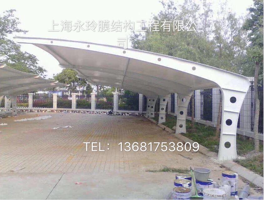 浦東膜結(jié)構(gòu)車棚停車棚自行車蓬車棚膜結(jié)構(gòu)自行車蓬