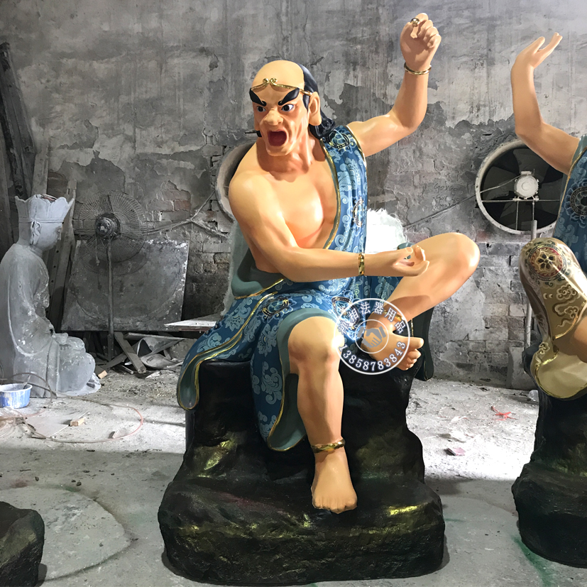 供應(yīng)寺廟彩繪十八羅漢佛像 玻璃鋼貼金十八尊者圖片