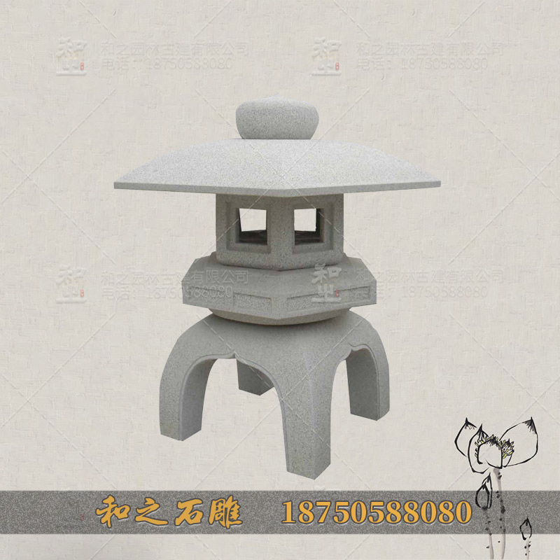 小型石燈 常年生產(chǎn)各種型號(hào)大小石燈柱 庭院石燈