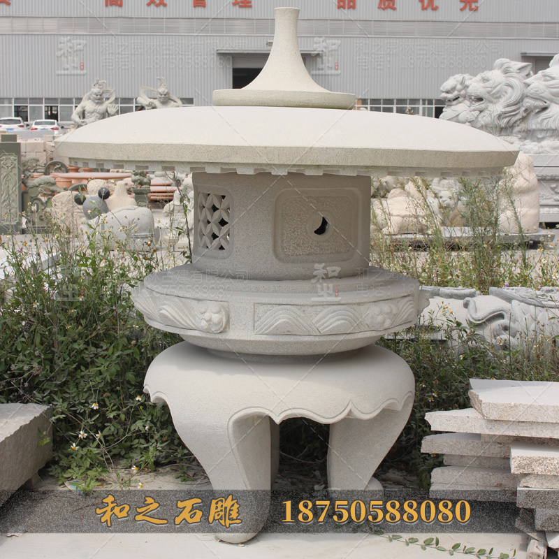 石燈籠 戶(hù)外立式落地?zé)粝涫^雕刻 庭院石燈