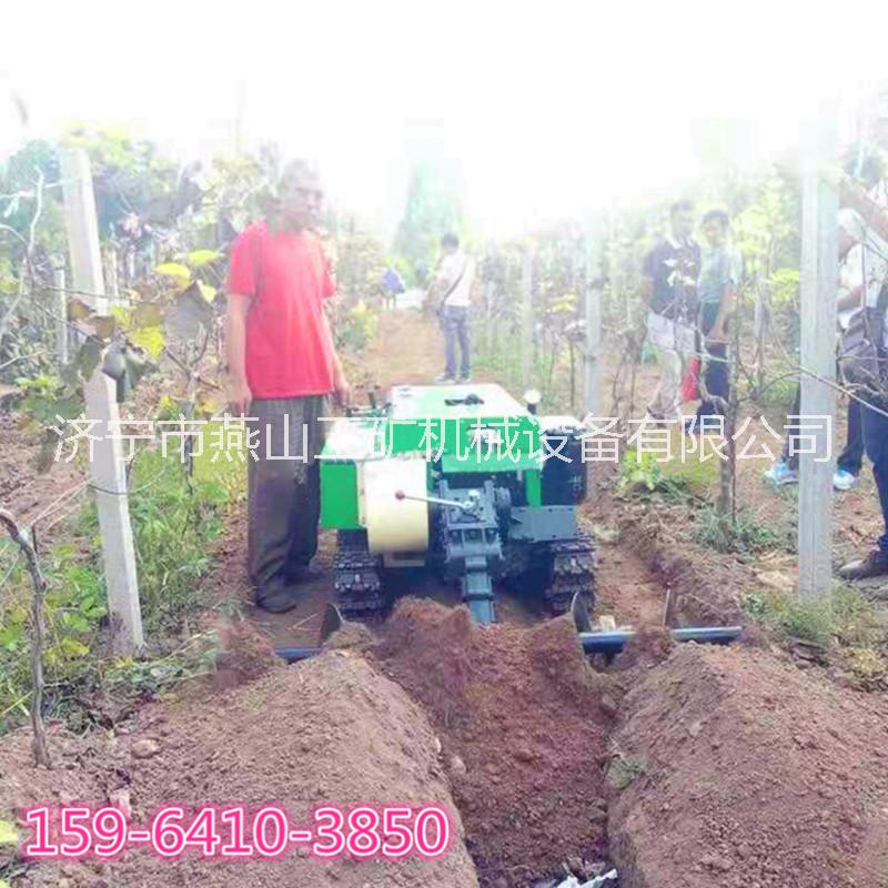 新款果園開溝施肥機(jī)小型履帶式微耕機(jī)自走式田園管理機(jī)廠家履帶式多功能田園管理一體機(jī)