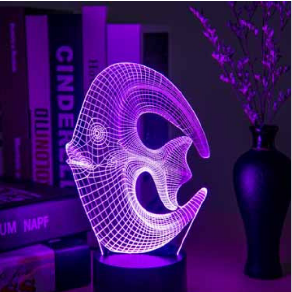 深海魚型LED燈  佛山創(chuàng)意3DLED小夜燈  LED USB廠家供應(yīng)商報價