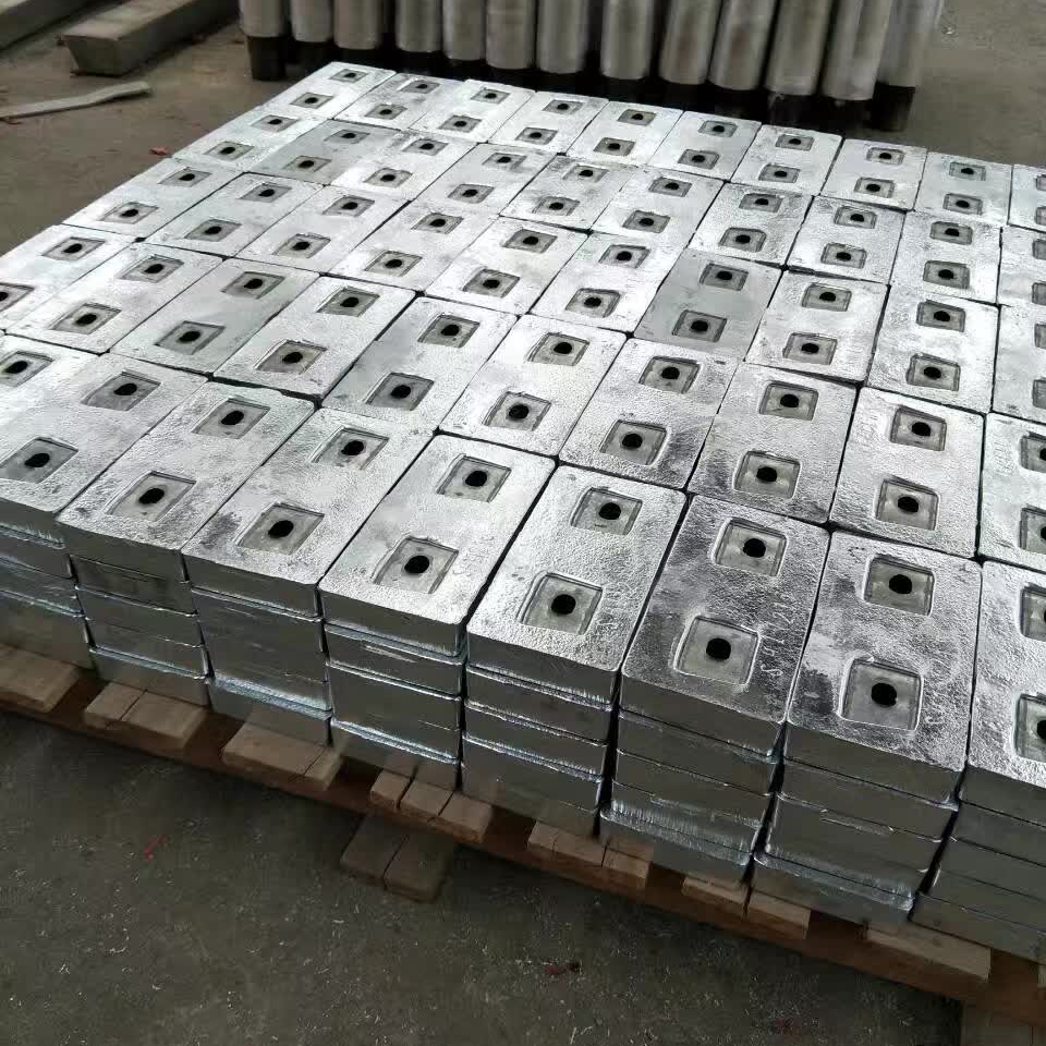 山東專業(yè)生產(chǎn)純鋅塊 防腐鋅塊  犧牲陽極塊  船舶鋅塊