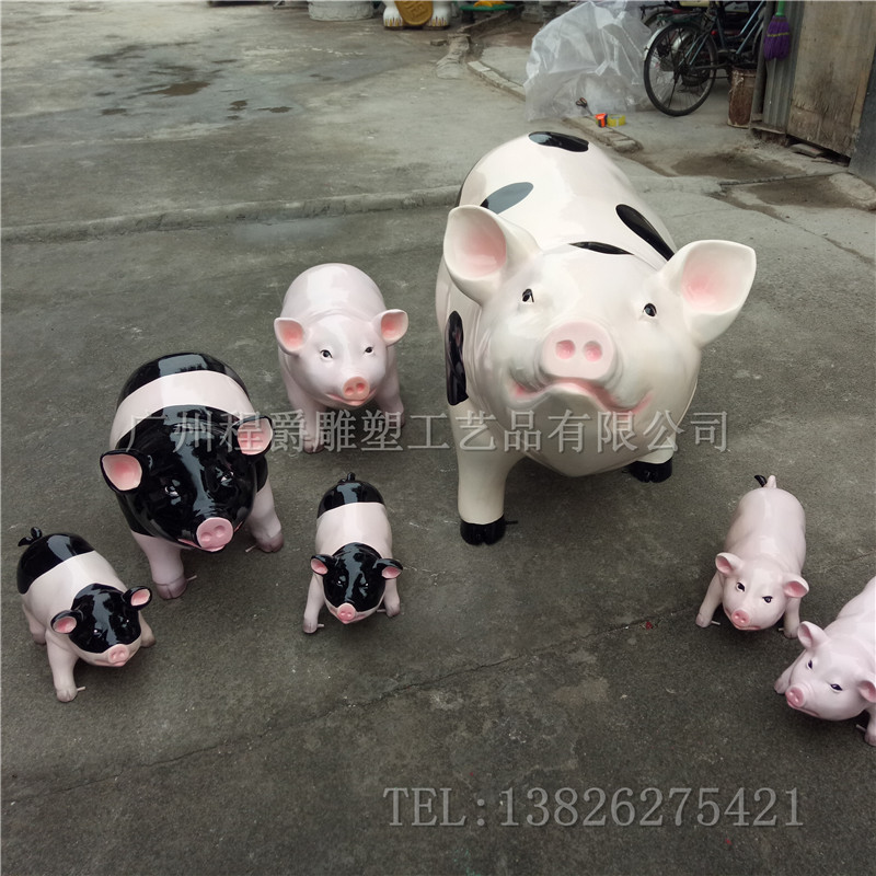 供應哪里有制作玻璃鋼佛像雕塑廠家 玻璃鋼賀年豬