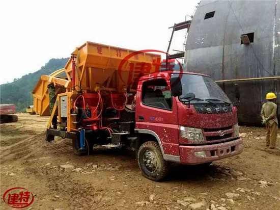 建特重工丨自動(dòng)上料噴漿車- 混凝土噴漿車丶一拖三雙斗