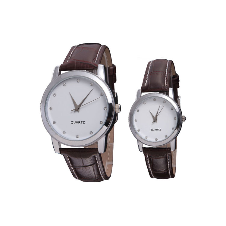 手表工廠定制批發(fā)時(shí)尚新款羅馬刻度皮帶石英手表