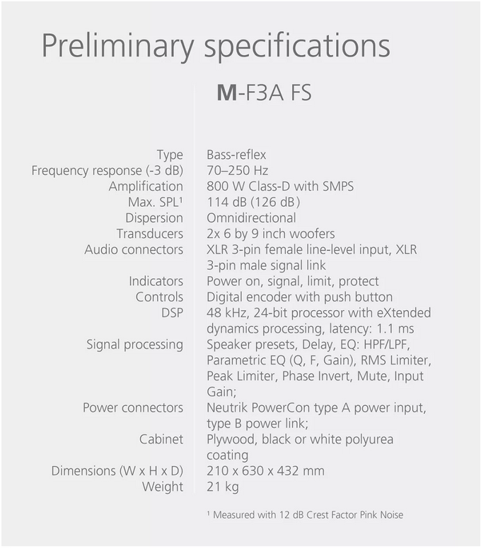 德國(guó)美高 SE M-F3A FS 吊掛低音音箱