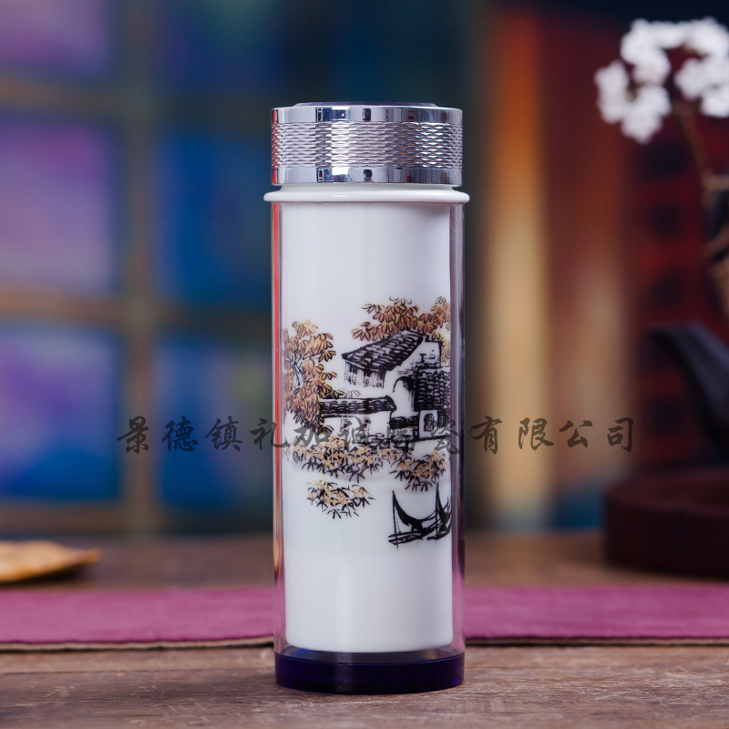 景德鎮(zhèn)陶瓷養(yǎng)生男女保溫杯廠家直銷 景德鎮(zhèn)陶瓷養(yǎng)生保溫杯廠家