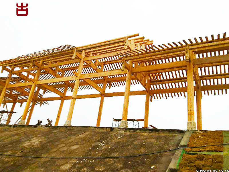 廣元廊架廠家，仿古廊架，游廊走廊定制加工廠家