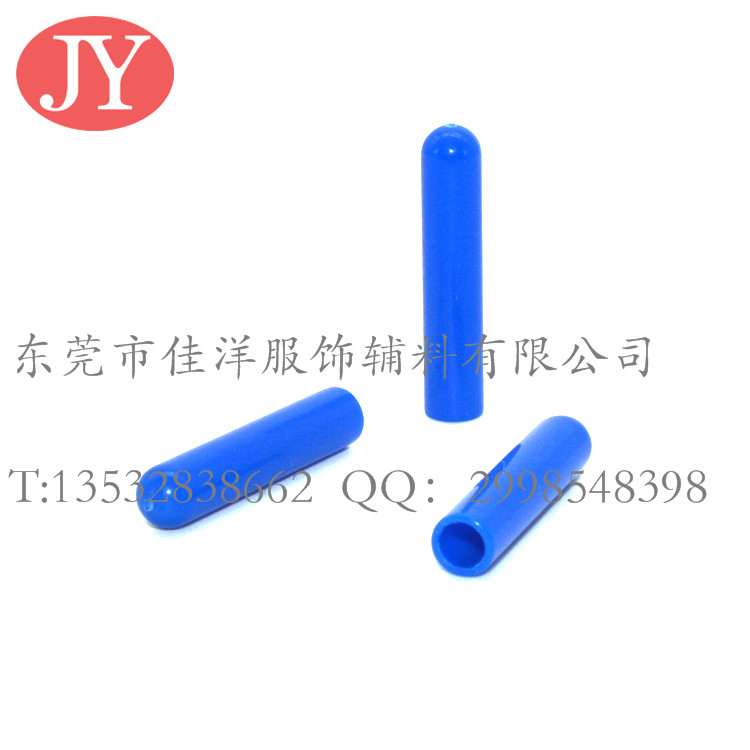 廣州啤咀生廠商 直銷圓形砂彩色金屬頭末端保護(hù)帽帶塑料夾