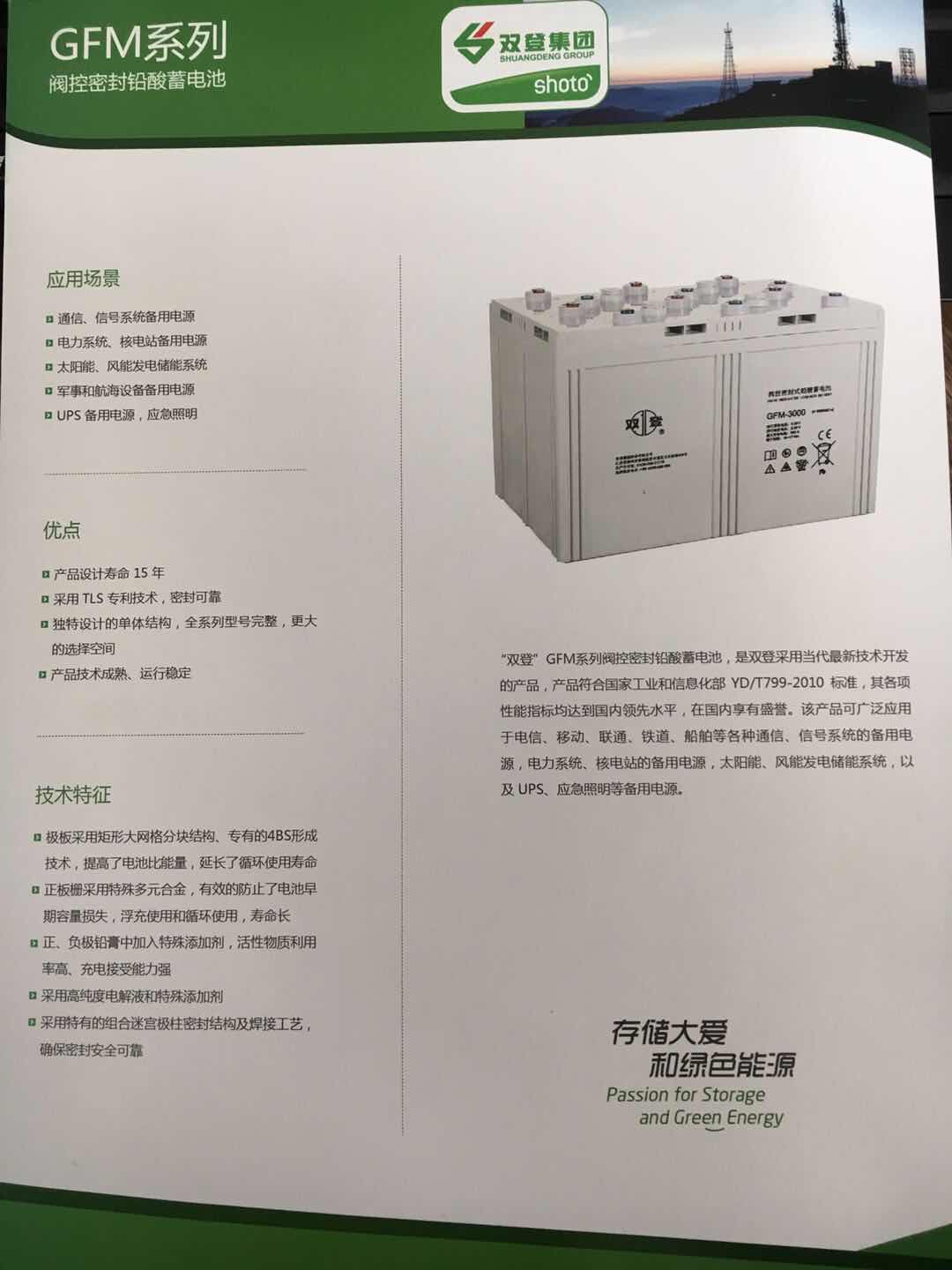 雙登蓄電池 雙登蓄電池12V65AH 通訊用電池