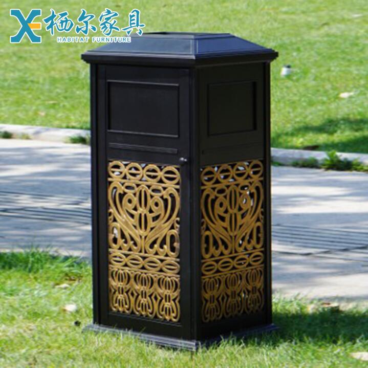 戶外鑄鋁垃圾桶 廠家直銷 戶外鑄鋁垃圾桶 庭院園林垃圾箱仿古鐵藝果皮箱小區(qū)垃圾筒回收箱