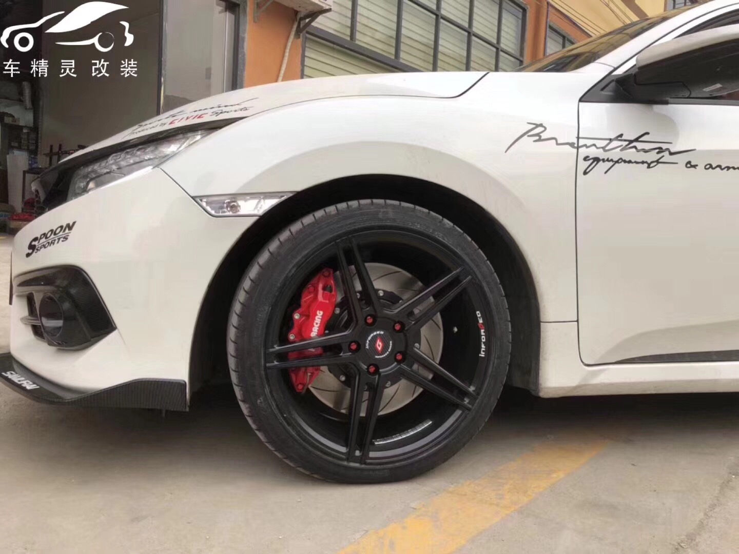 深圳最靠譜的剎車改裝車精靈改裝思域升級AP9040大六Brembo鮑魚剎車AP卡鉗AMG剎車 AP剎車卡鉗套裝