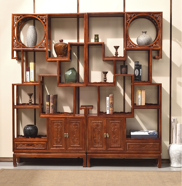 實木仿古博古架