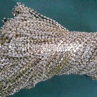 加工水鉆密爪鏈 密集型單線爪鏈 DIY飾品配件 義烏晚禮服鑲鉆線鉆