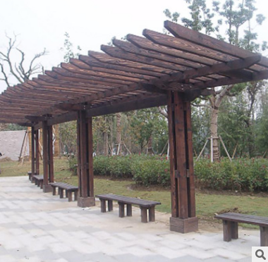 廠家定制景觀塑木葡萄架 仿木庭院葡萄架 小區(qū)戶外防腐木葡萄