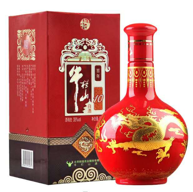 牛欄山百年紅10年 38度 500ml*6 濃香型白酒 *批發(fā)