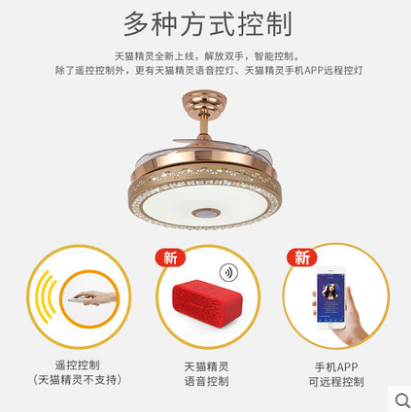 帶燈風(fēng)扇供應(yīng)商-語音控制吊扇燈隱形風(fēng)扇