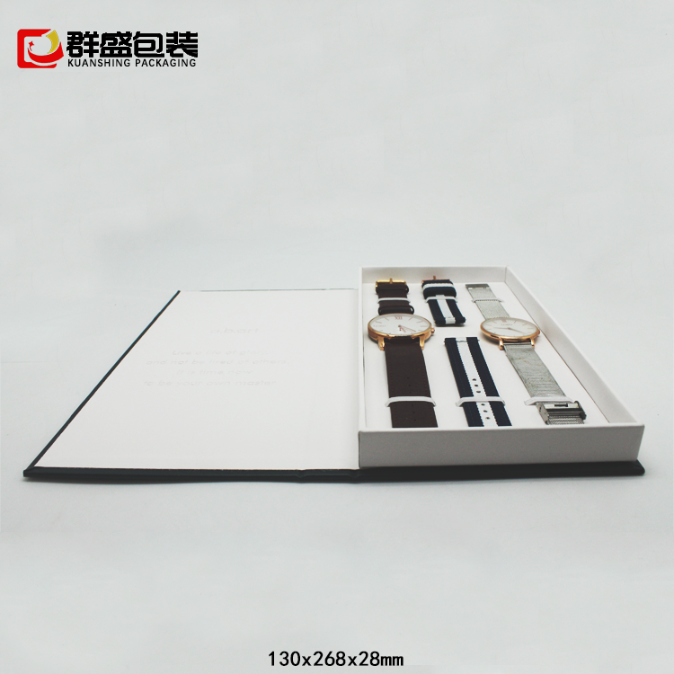 深圳訂做*手表盒 左翻蓋表盒 手表包裝盒子 PU仿皮盒 左翻蓋情侶手表盒