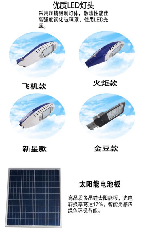 吉林新農(nóng)村太陽能路燈6米30W