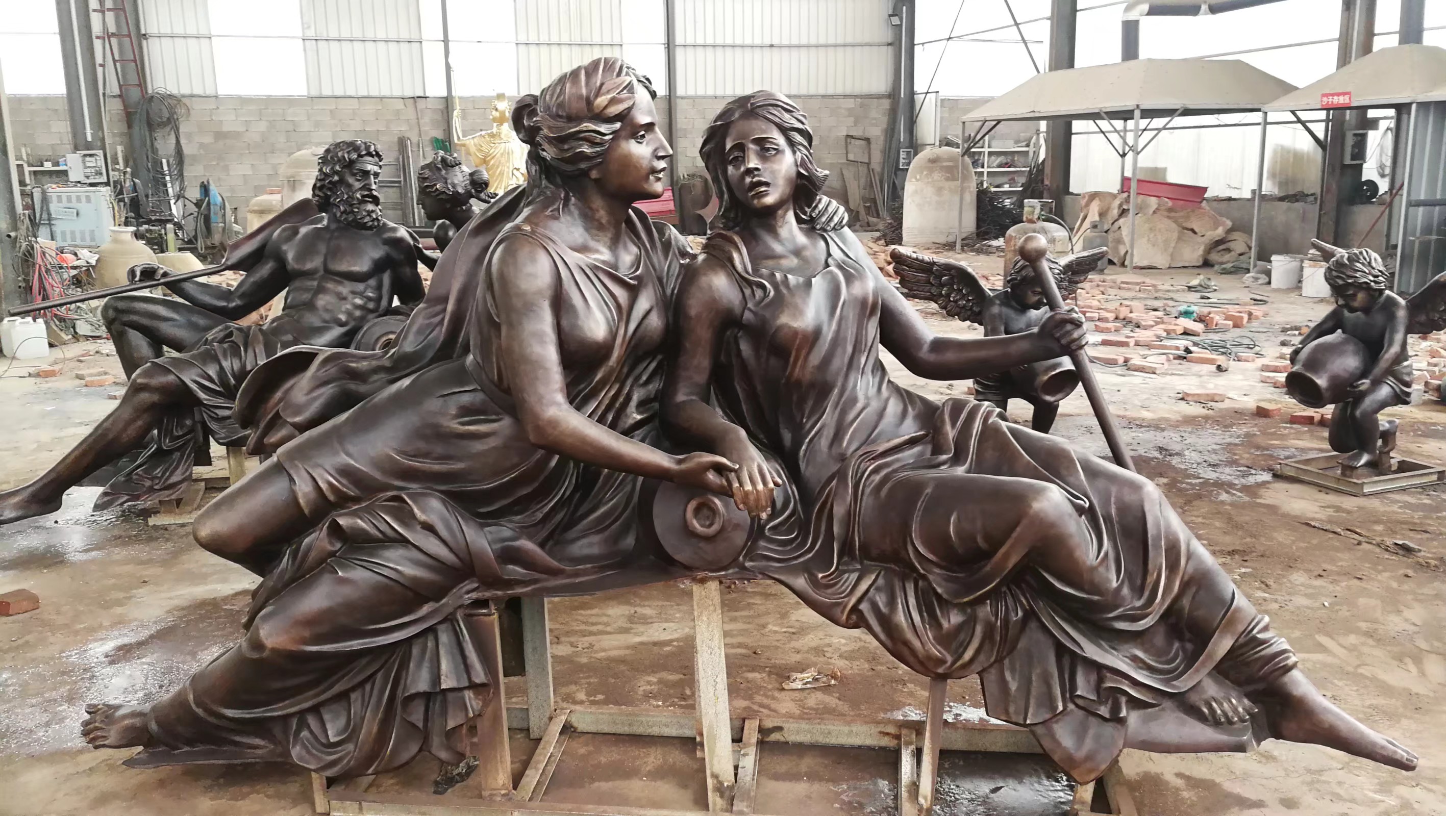 廠家直銷人物銅雕塑景觀園林校園小品城市河北天順雕塑