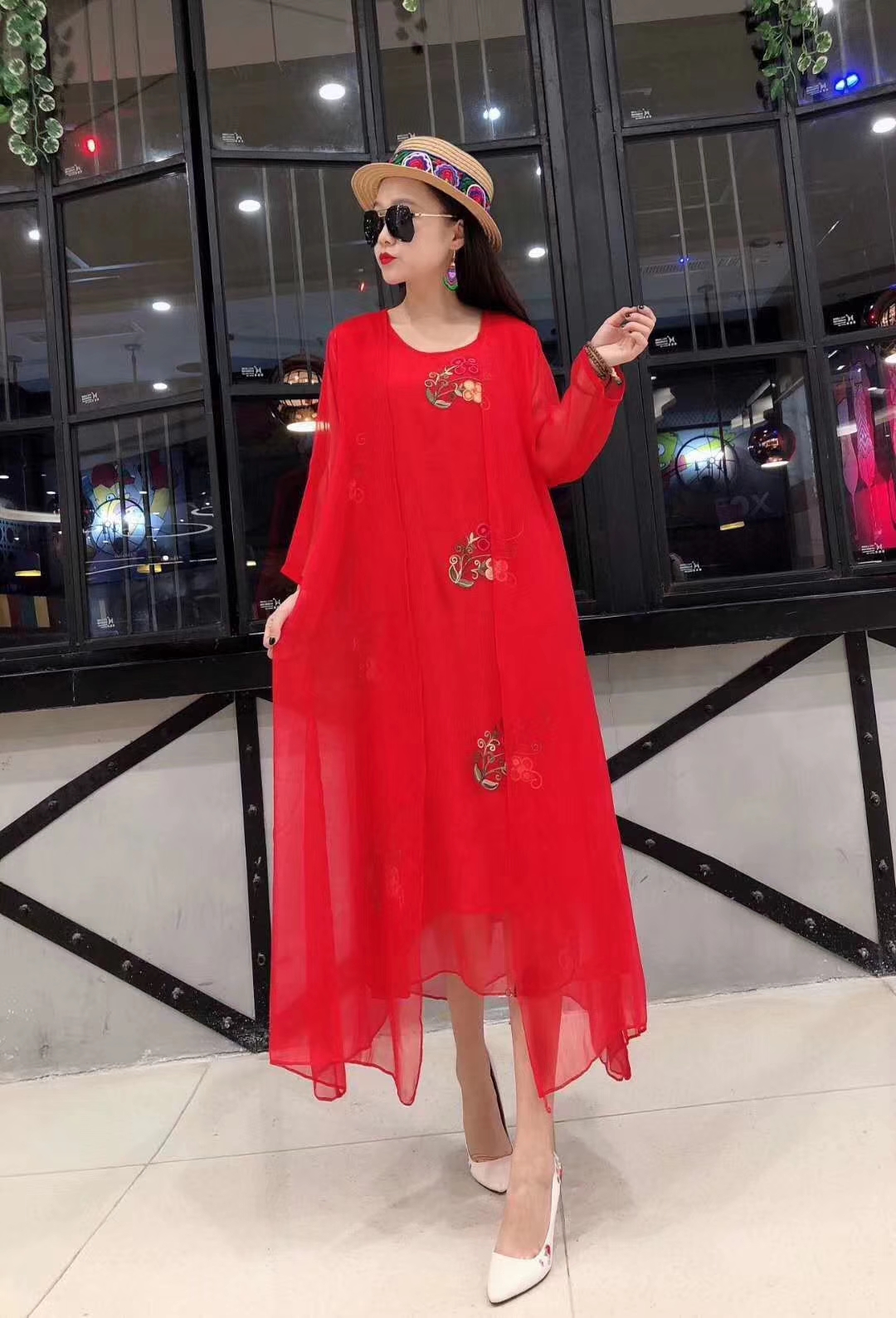 香云紗連衣裙19夏折扣走份批發(fā)*折扣批發(fā)