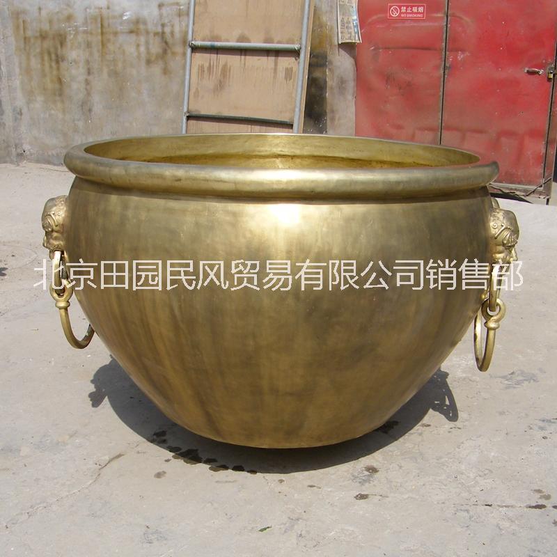故宮銅缸仿故宮銅水缸 青銅鑄造 鑄銅庭院景觀裝飾擺件 銅大缸雕塑