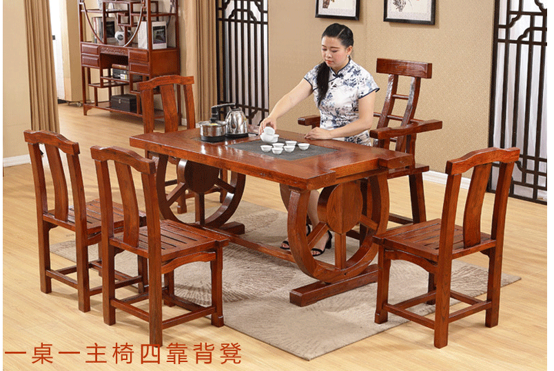 大板榆木泡茶桌江西贛州廠家