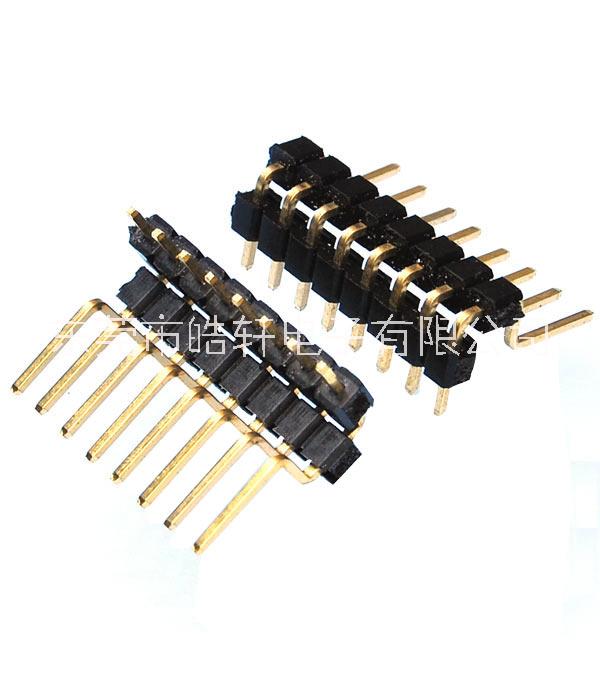 2.54 排針 2.54單排SMT臥式 2.54單排錯(cuò)位SMT 2.54單排彎角加SMT 2.54單排雙塑三彎