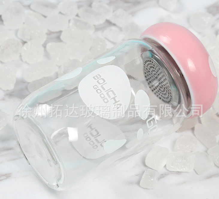 批發(fā)蘑菇杯玻璃水杯廣告定制水杯隨手杯戶外耐高溫水杯定制logo