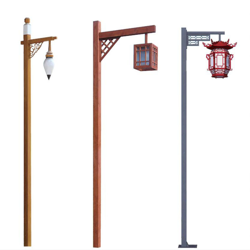 太陽(yáng)能庭院燈 3米公園led路燈  中式方形雙頭庭院燈 led庭院燈戶外