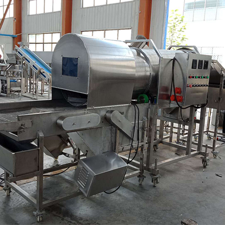廠家專業(yè)生產(chǎn)制造銷售 雞柳條滾筒裹粉機(jī) 滾筒轉(zhuǎn)動自動撒粉滾筒流水線