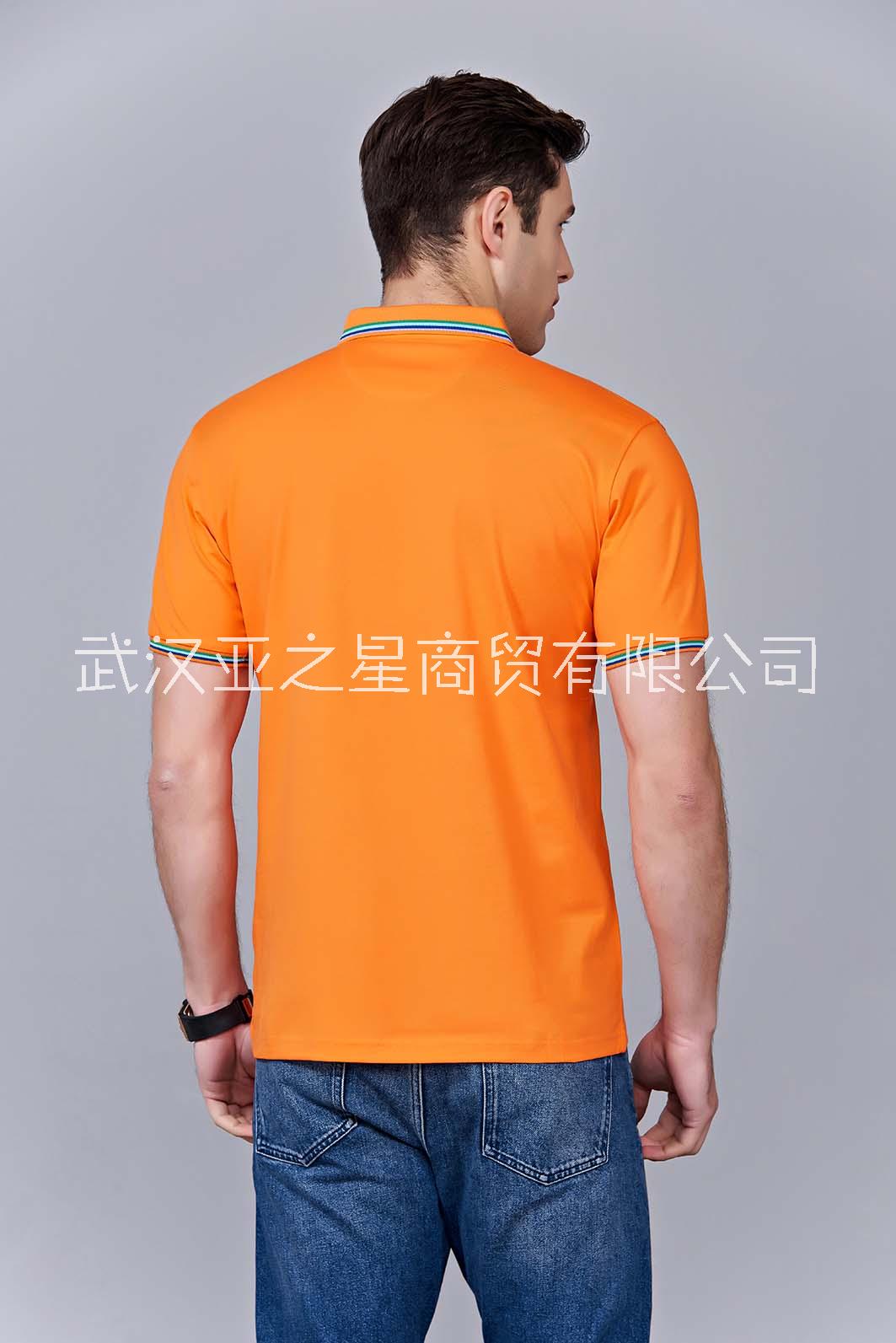 武漢純棉T恤衫制作，翻領(lǐng)T恤衫定做，短袖t恤衫圖片，廣告T恤衫設(shè)計，T恤衫生產(chǎn)批發(fā)廠家