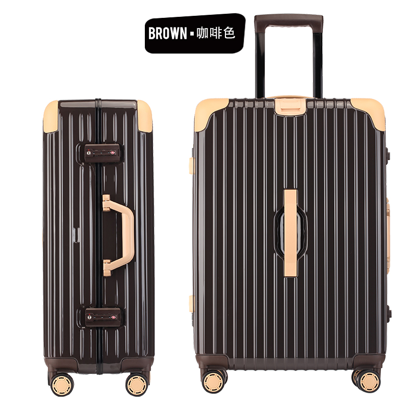 三品松德國(guó)進(jìn)口純PC*鋁框箱，登機(jī)箱，撞色，磨砂防刮面，海關(guān)鎖，靜音飛機(jī)輪