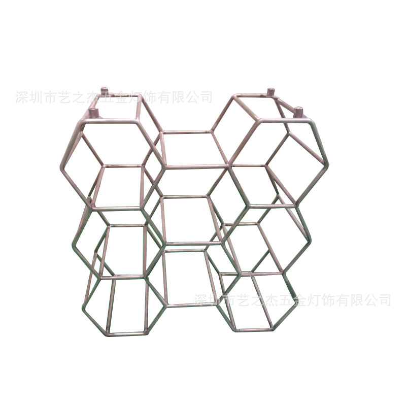 深圳鐵線 鐵線酒架定制 金色鐵線酒架 紅酒架