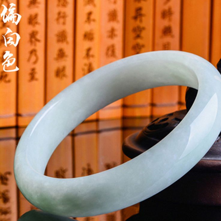 玉鐲翡翠色玉手鐲女款玉石玉器淺綠玉鐲子翡翠手鐲