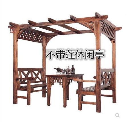 防腐木戶外庭院實(shí)木碳化防腐木屋亭子休閑涼亭