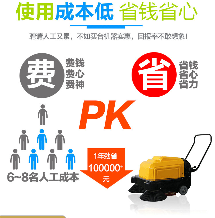 山東鼎潔手推電動(dòng)掃地機(jī)物業(yè)道路清掃一件發(fā)貨