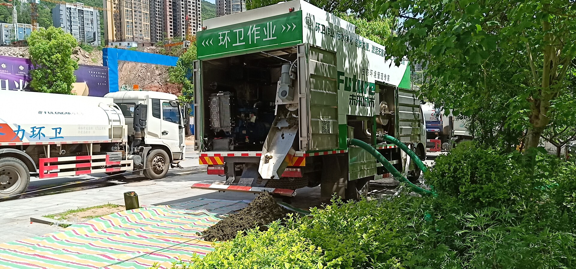 新型糞便分離式凈化車|家禽糞便分離式凈化車|淤泥糞便分離式凈化車