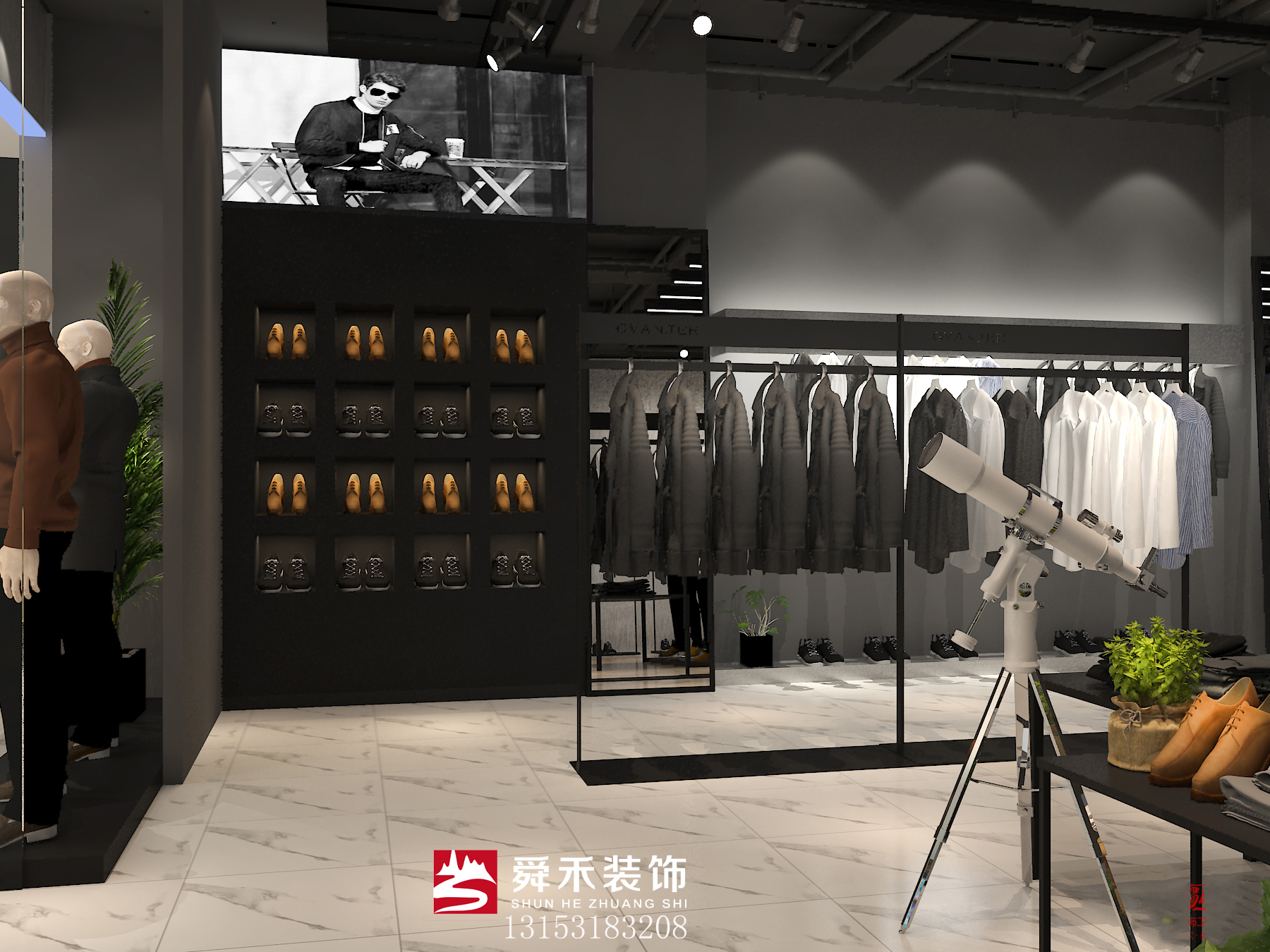 山東濟南男士服裝專柜商場店鋪裝修裝飾設(shè)計施工公司