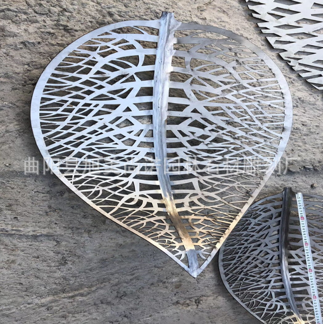 不銹鋼樹葉雕塑 不銹鋼園林景觀雕塑 金屬雕塑各種大型不銹鋼擺件