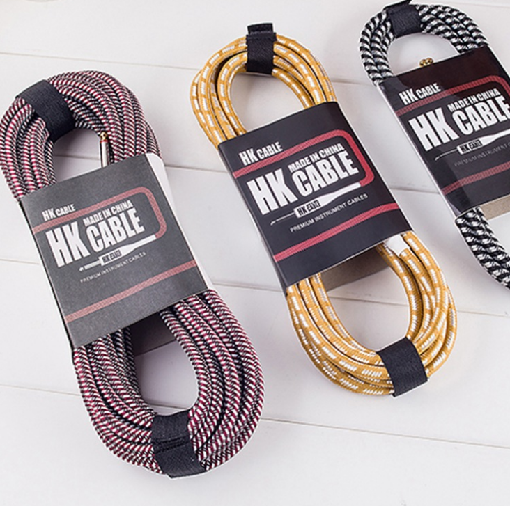 HK編織*連接線降噪音頻線民謠電箱木吉他貝斯連接線樂器連接線