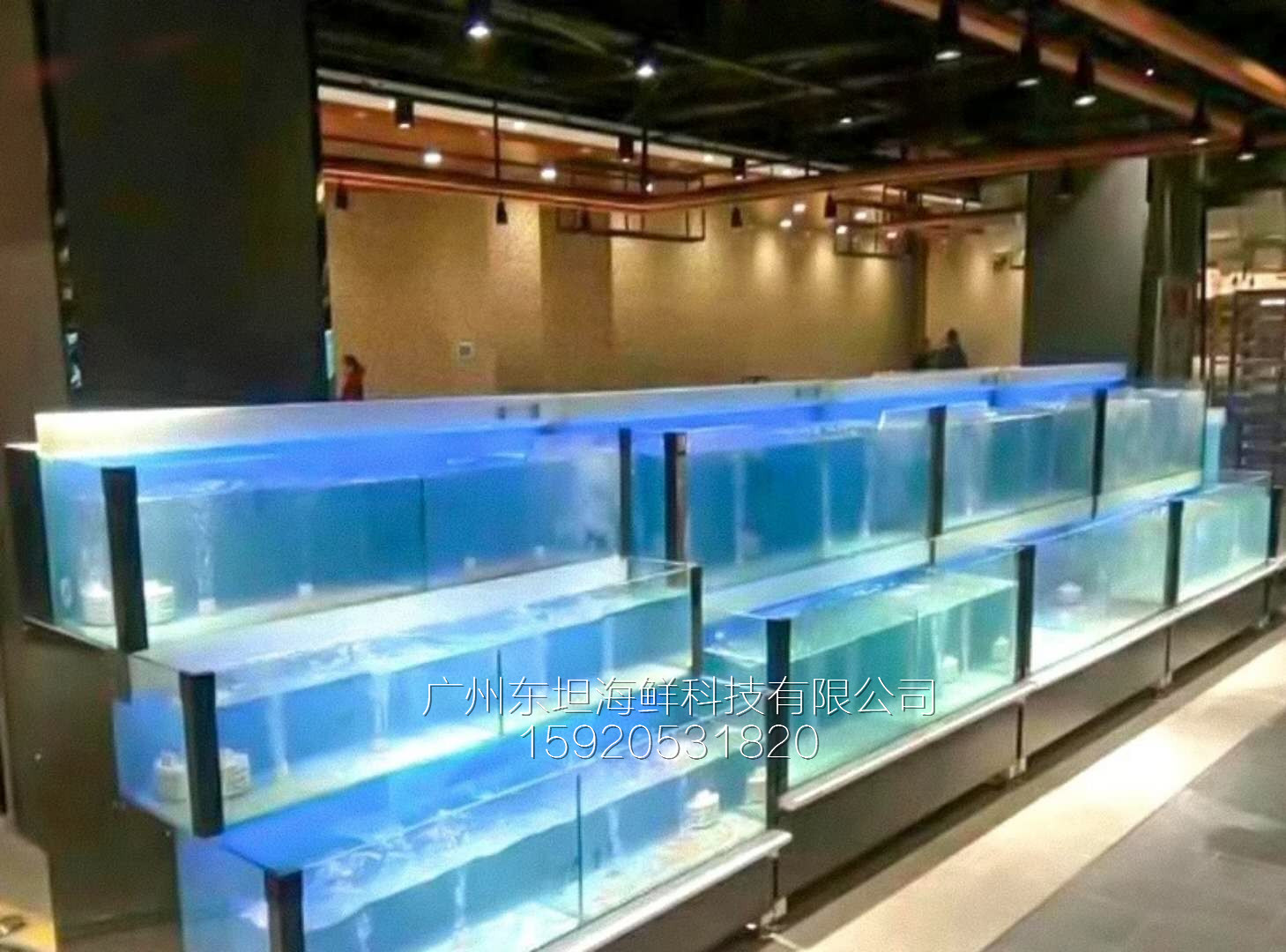 中山市定做不銹鋼海鮮池-南朗哪里定做大排檔魚池-中山超市海鮮池-中山定做生鮮魚缸
