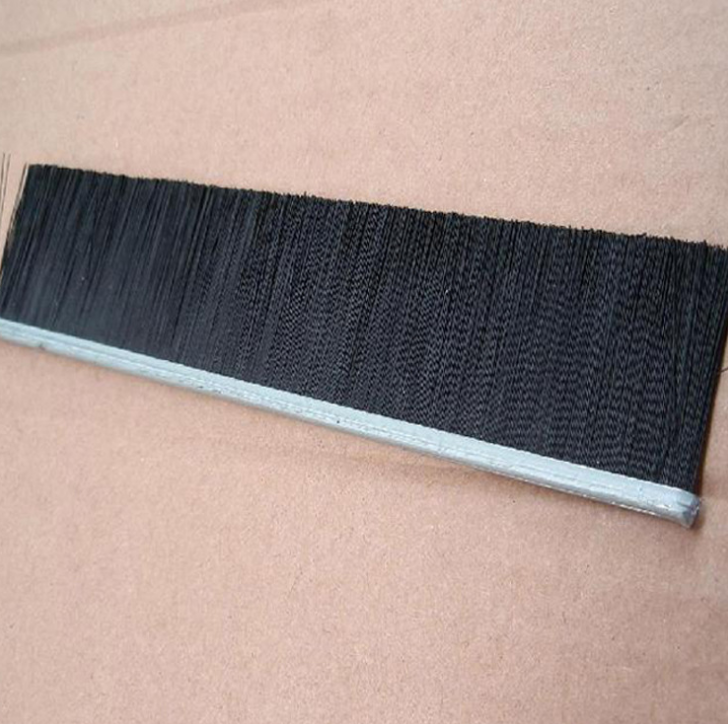 廠家直銷鋁合金條刷 門底密封毛刷 門窗刷機(jī)柜防塵小型毛刷條