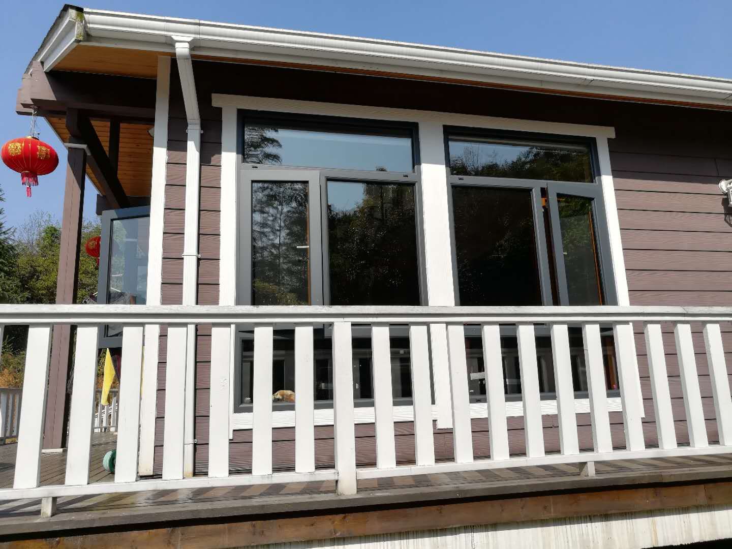 防腐木涼亭木屋長廊門樓仿古建筑護(hù)欄地板花架花箱