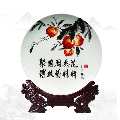 可做家居裝飾的紀(jì)念盤 公司成立周年陶瓷紀(jì)念盤定做