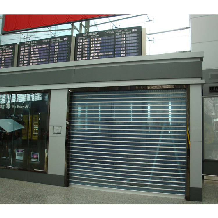 供應(yīng)商場(chǎng)透明水晶卷簾門廠家定制