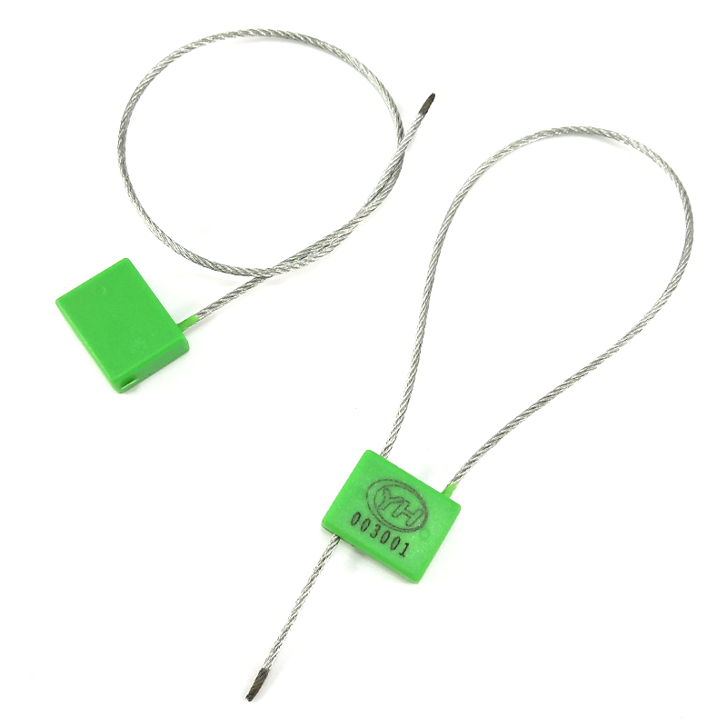 SL-07H盒子鋼絲封條方塊鋼絲封條抽緊式一次性鉛封防盜集裝箱物流施封鎖安全封簽方形