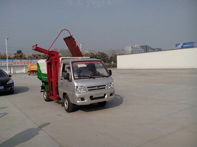 3方掛桶垃圾車，3方掛桶轉(zhuǎn)運車配置，廠家供應(yīng)3方自裝自卸垃圾車，廠家直銷3方掛桶轉(zhuǎn)運車，藍牌掛桶垃圾車